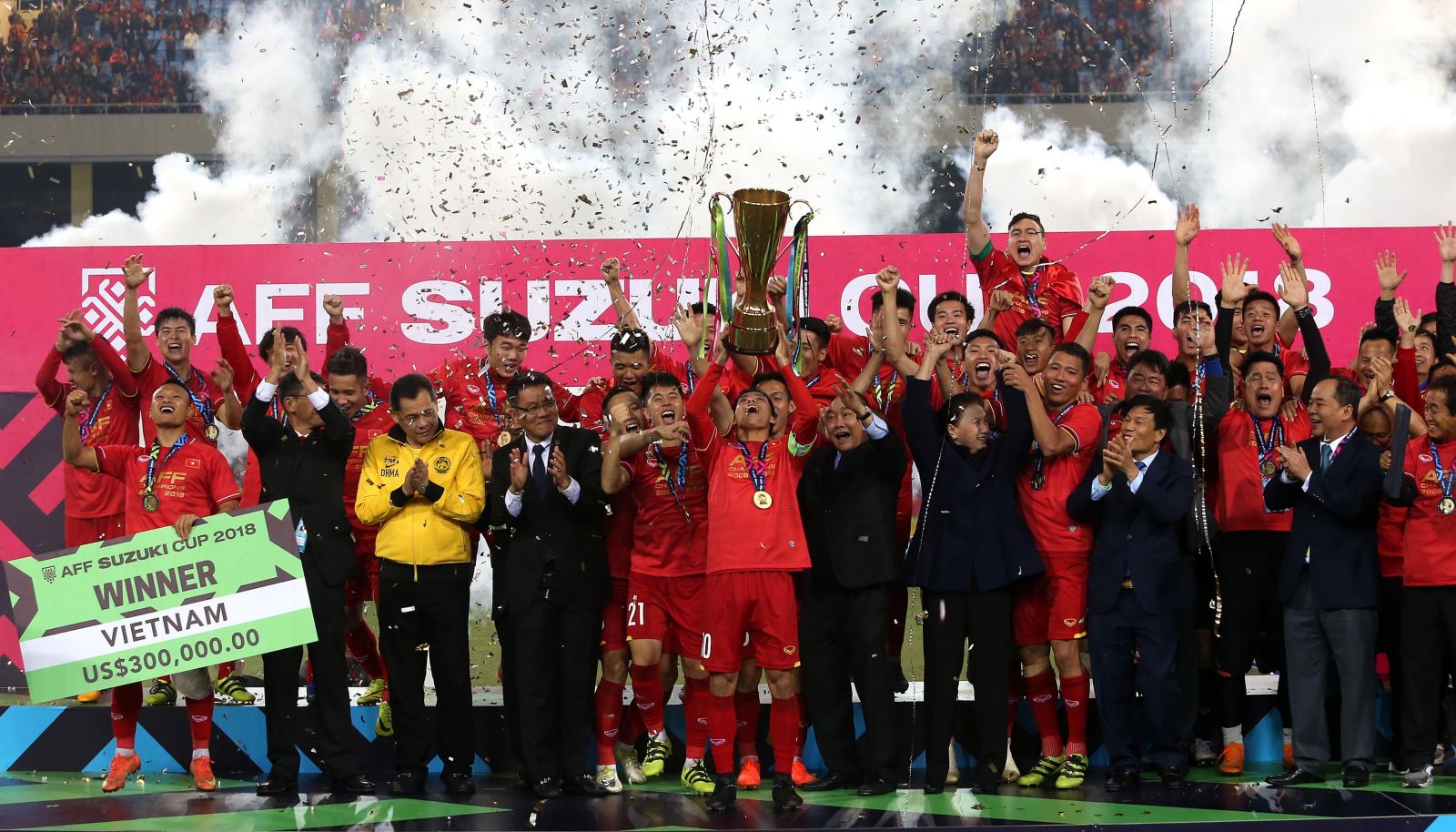 Viêt Nam lên ngôi ở AFF Cup 2018 Việt Nam, Quang Hải, Anh Đức, Văn Lâm, Văn Đức, Công Phượng